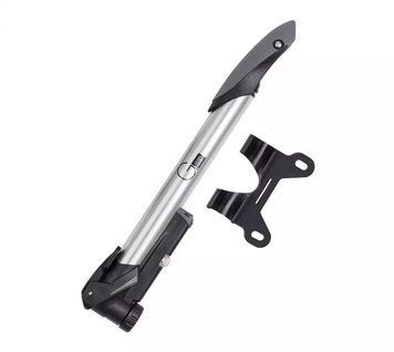 Насос Green Cycle GPM-294A складана ручка, з манометром, двосторонній, 100psi, AV\FV, сріблястий PUM-20-97 фото