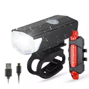 Ліхтарі к-кт передній + задн.AU216-2 та PU69 (800mAh, 280mAh), USB AU216-2+PU69 фото