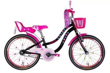 Велосипед ST 20" Formula Kid FLOWER PREMIUM BH рама-10" чорний з рожевим 2026 OPS-FRK-20-242 фото