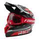 Шолом, закритий крос/ендуро М 57-58 АТV Forsage Rider 032 чорно-червоний глянцевий з дашком + окуляри