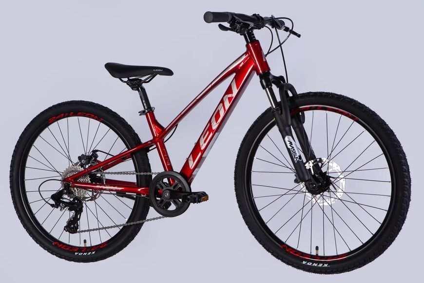 Велосипед AL 24" Leon JUNIOR DD CS рама-12" червоний 2025 OPS-LN-24-116 фото