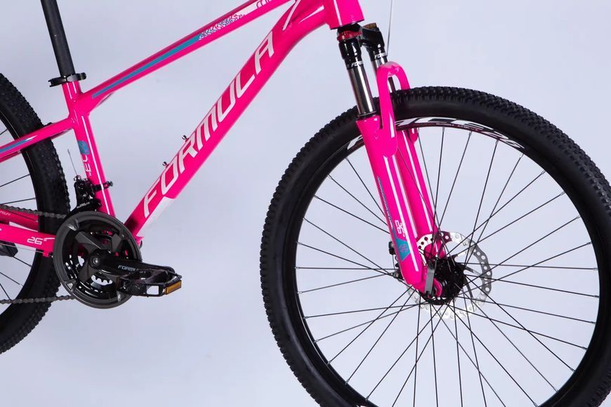Велосипед AL 26" Formula MOTION DD FR рама-13" рожевий з білим 2026 OPS-FR-26-810 фото