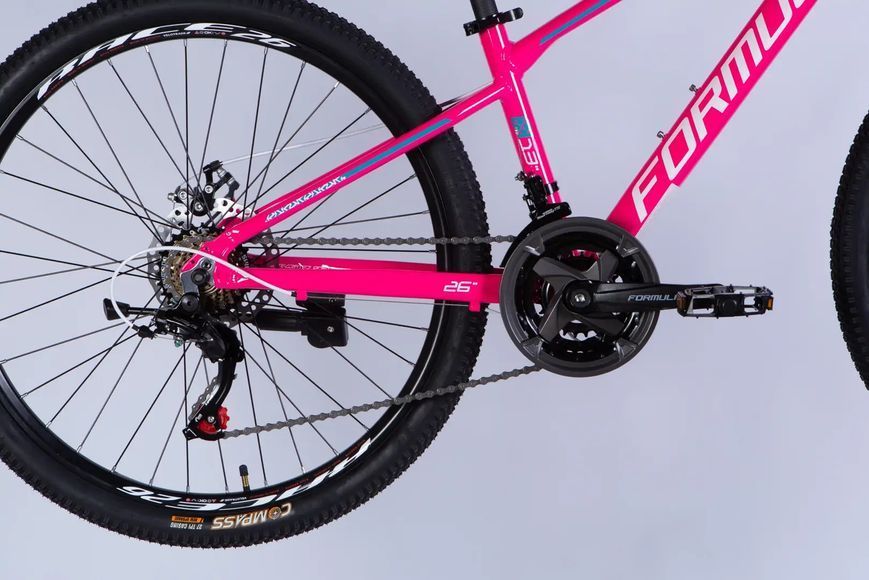 Велосипед AL 26" Formula MOTION DD FR рама-13" рожевий з білим 2026 OPS-FR-26-810 фото