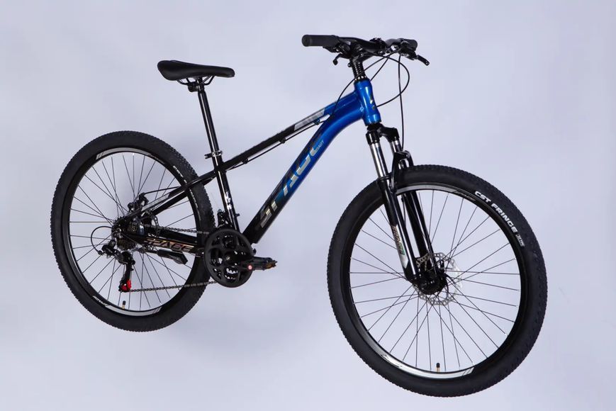 Велосипед AL 26" SPACE PHAETON DD FR рама-13" чорно-синій 2026 OPS-SP-26-090 фото