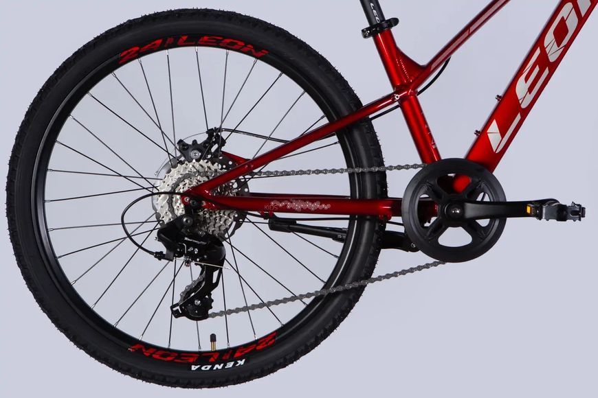 Велосипед AL 24" Leon JUNIOR DD CS рама-12" червоний 2025 OPS-LN-24-116 фото