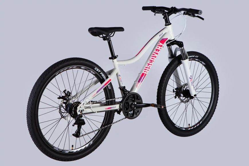 Велосипед ST 26" Discovery KELLY DD FR рама-14" біло-рожевий 2025 OPS-DIS-26-628 фото