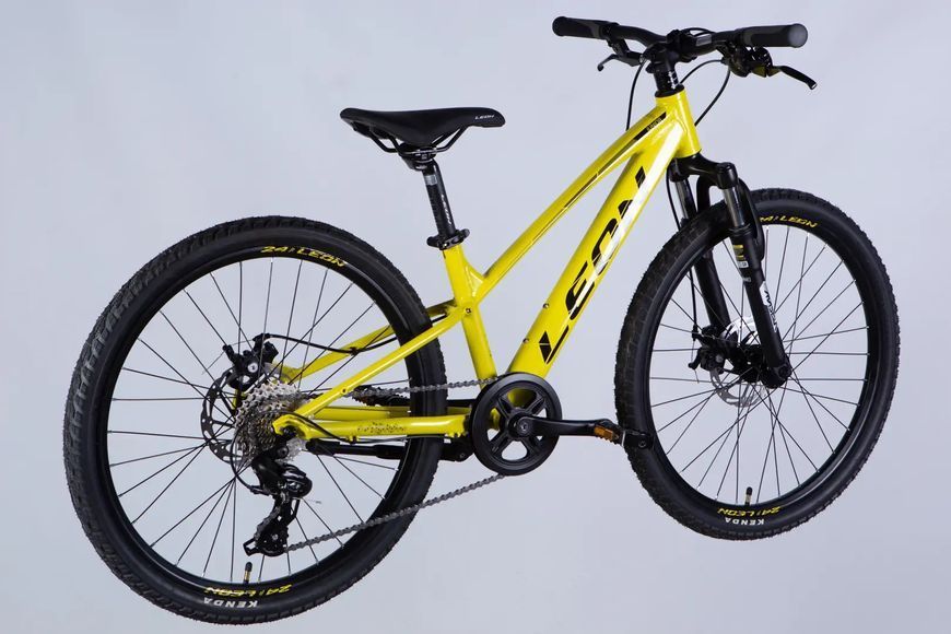 Велосипед AL 24" Leon JUNIOR DD CS рама-12" жовтий з чорним 2025 OPS-LN-24-118 фото