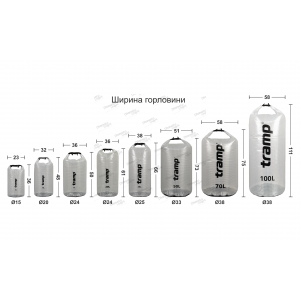 Гермомішок TRAMP PVC прозорий 15л UTRA-197