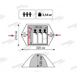 Намет Tramp Lite Tourist 3 пісочний