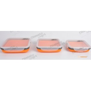 Набор из 3х силиконовых контейнеров Tramp (400/700/1000ml) orange