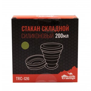 Стакан складной силиконовый Tramp с крышкой 200 ml  green