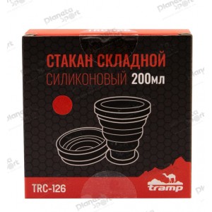 Стакан складной силиконовый Tramp с крышкой 200 ml terracota