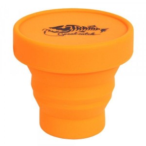 Стакан складной силиконовый с крышкой Tramp 180ml orange