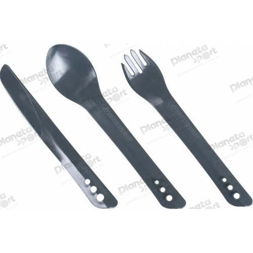 Набор ложка\вилка\нож Lifeventure Ellipse Cutlery graphite