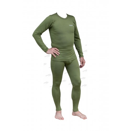 Термобелье мужское Tramp Warm Soft комплект (футболка+кальсоны) TRUM-019 L-XL оливковый