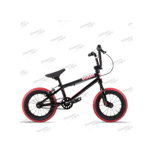 Велосипед 12" Stolen AGENT 13.25" 2020 BLACK W/ DARK RED TIRES