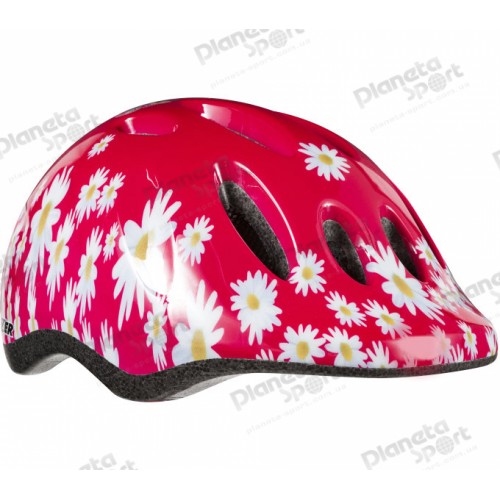 Шлем детский LAZER MAX+, розовый с цветами