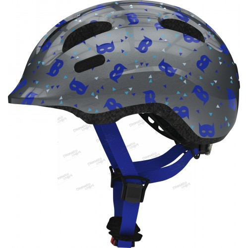 Шлем детский ABUS SMILEY 2.1, размер M (50-55 см), Blue Mask, серо-синий