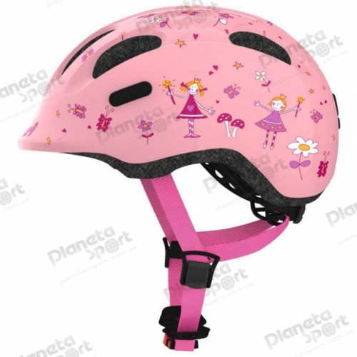 Шлем детский ABUS SMILEY 2.0, размер S (45-50 см), Rose Princess, розовый, принцесса