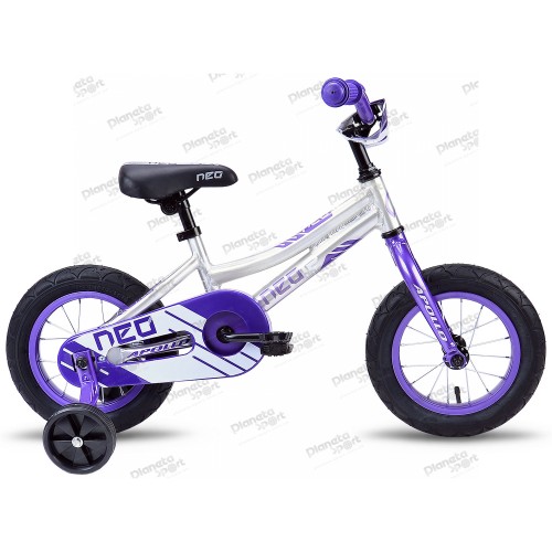 Велосипед 12" Apollo NEO girls фиолетовый/белый