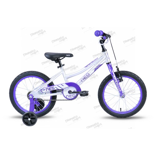 Велосипед 16" Apollo NEO girls фиолетовый/белый