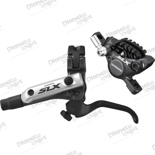 Тормоз дисковый гидравлический пер. Shimano SLX BL-M675-B(L),BR-M675(F), органические колодки, гидролиния SM-BH90-SB 850мм black