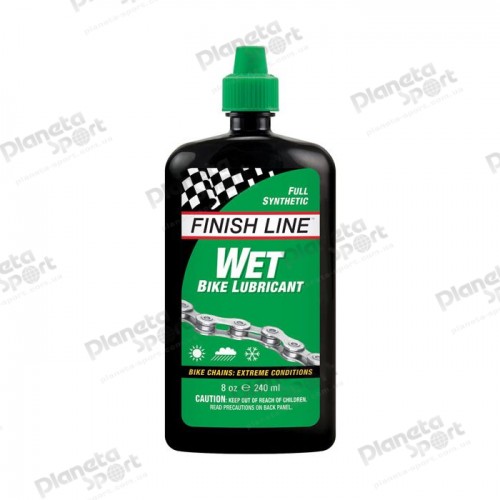 Смазка Finish Line жидкая Wet Lube (Cross Country) для влажных погодных условий, 240ml