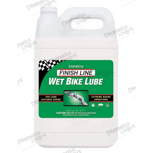 Смазка Finish Line жидкая Wet Lube (Cross Country) для влажных погодных условий, 3,75L