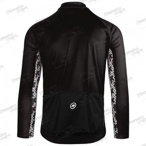 Джерси ASSOS Mille GT Summer LS, длин. рукав, мужское, черное с белым, L