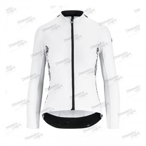 Джерси ASSOS Uma GT Summer LS Jersey Holy White lady, длин. рукав, женское, белое с черным, L