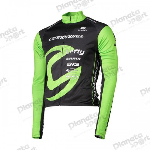 Джерси Cannondale EVOLUTION PRO ZAP с длин. рукавом, L/S, мужское, GRN (зелёное), S