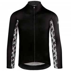 Джерси ASSOS Mille GT Summer LS, длин. рукав, мужское, черное с белым, L