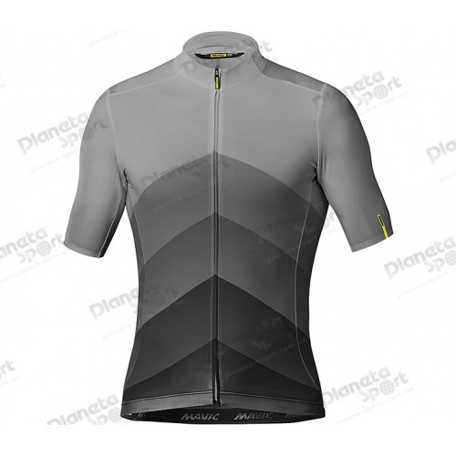 Джерси Mavic COSMIC GRADIANT кор. рукав, мужское, asphalt, серое, M