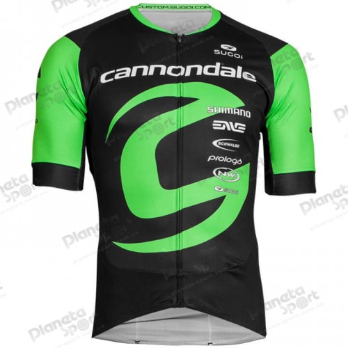 Джерси Cannondale CFR TRAINING кор. рукав, мужское, черно-зелёное, L