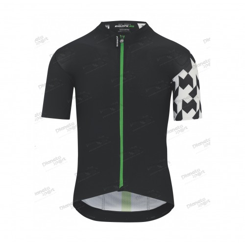 Джерси ASSOS Equipe RS Aero SS, кор. рукав, мужское, черное с зеленым, S 