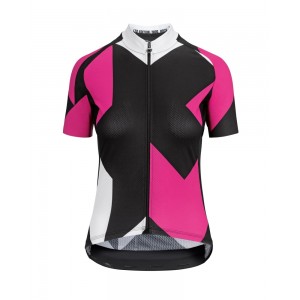 Джерси ASSOS Women's Rock SS, кор. рукав, женское, черно-бело-розовое, XS