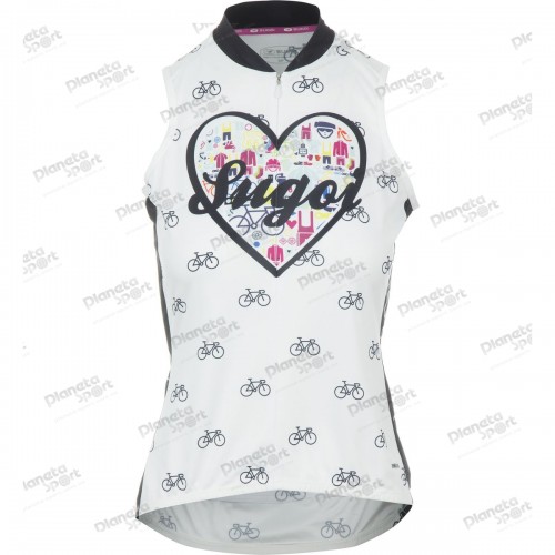 Джерси Sugoi I HEART BIKES S/L, безрукавка, женское, WHT (белое), L