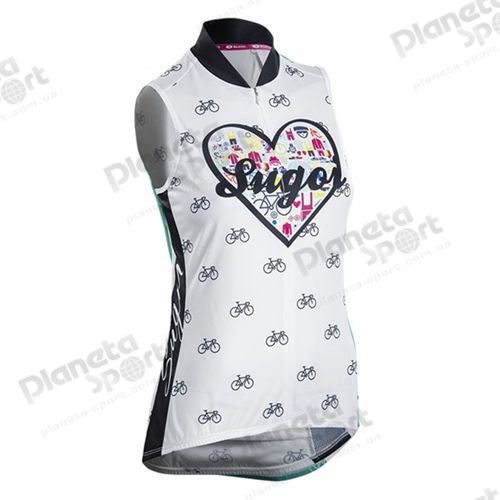 Джерси Sugoi I HEART BIKES S/L, безрукавка, женское, WHT (белое), S