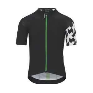 Джерси ASSOS Equipe RS Aero SS, кор. рукав, мужское, черное с зеленым, L 