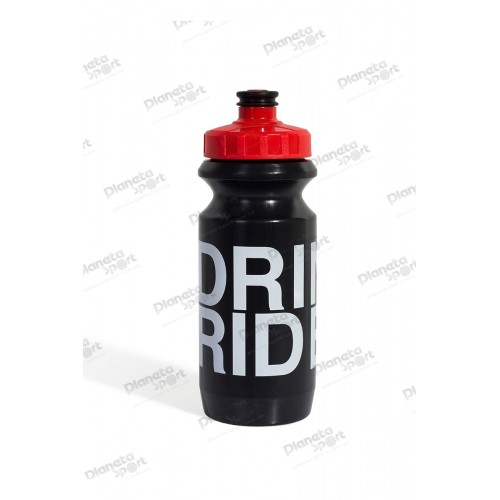 Фляга 0,6 Green Cycle GBT-512M Drink & Ride с Big Flow valve, LDPE black nipple/ red matt cap/ black bottle