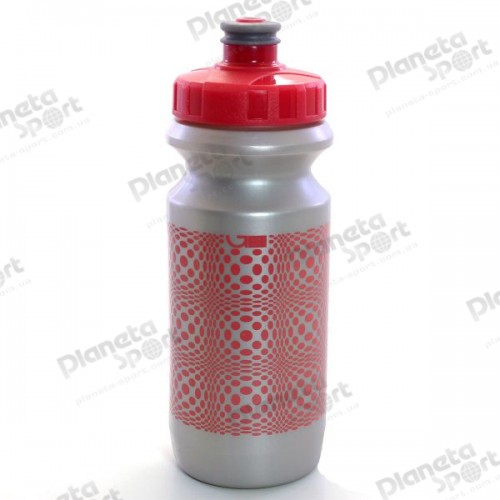 Фляга 0,6 Green Cycle DOT с большим соском, silver nipple/ pink cap/ Silver bottle