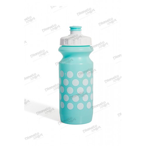 Фляга 0,6 Green Cycle GBT-512M Polka Dot с Big Flow valve, LDPE light blue nipple/white matt cap/ light blue matt bottle