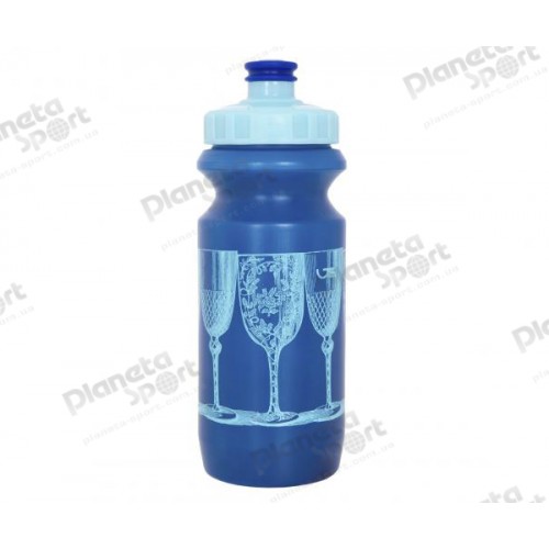 Фляга 0,6 Green Cycle BLUE CUPS с большим соском, blue nipple/ blue cap/ blue bottle