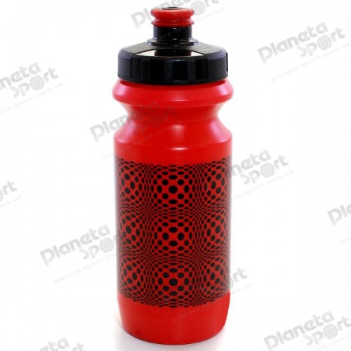 Фляга 0,6 Green Cycle DOT с большим соском, red nipple/ Black cap/ red bottle