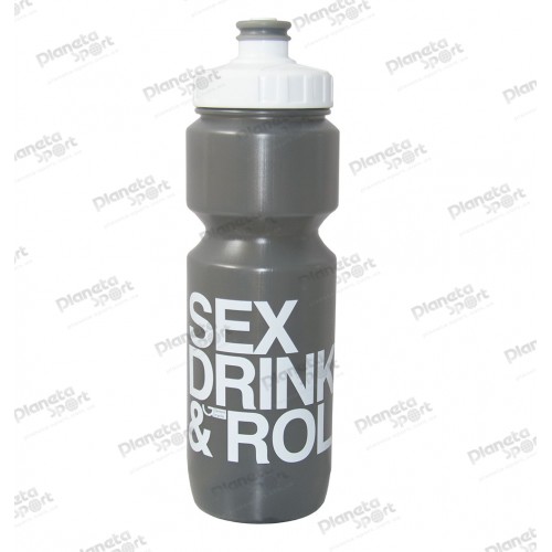 Фляга 0,8 Green Cycle GBT-512L Sex Drink & Roll с Big Flow valve, LDPE gray nipple/white matt cap/gray bottle