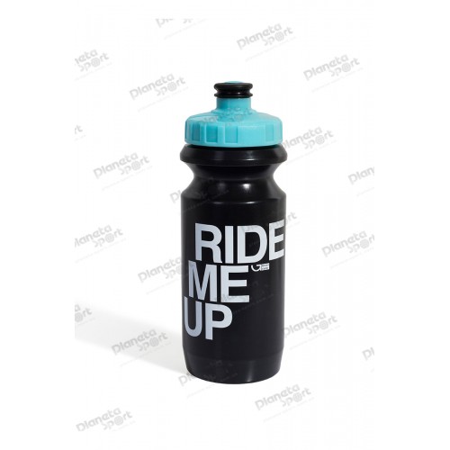 Фляга 0,6 Green Cycle GBT-512M Ride Me Up с Big Flow valve, LDPE black nipple/ light blue matt cap/ black bottle