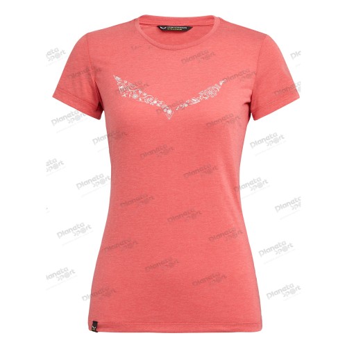 Футболка Salewa SOLID DRI REL W S/S TEE 27019 1535 женская, размер 44/38, розовая