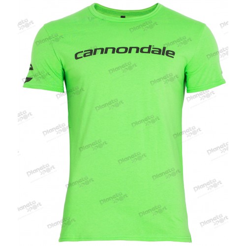 Футболка Cannondale с черным горизонтальным логотипом, зелёная, размер XL