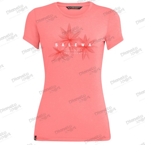 Футболка Salewa LINES GRAPHIC W T SHIRT 28064 6419 женская, размер 44/38, розовая