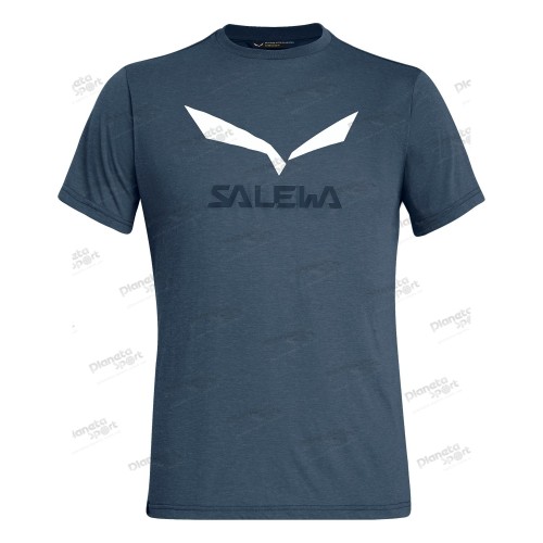 Футболка Salewa SOLIDLOGO DRI REL M S/S TEE 27018 3986 мужская, размер 46/S, темно-синяя